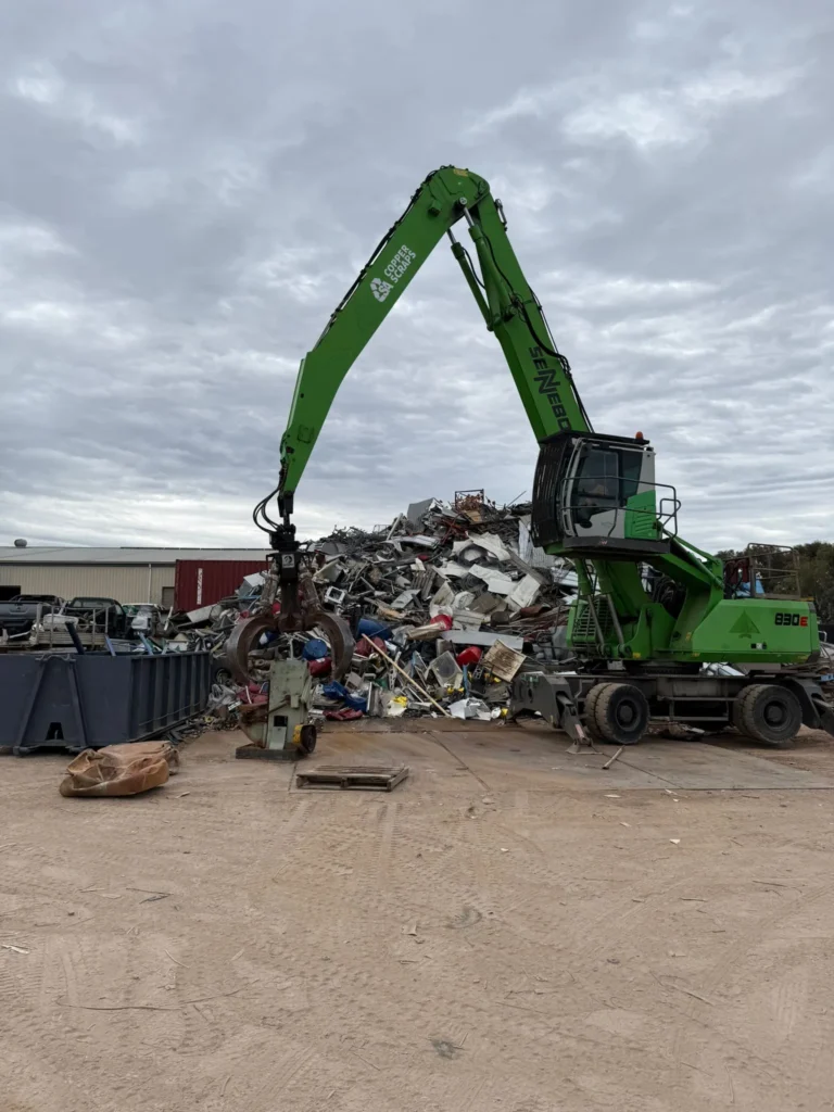 SA Copper Scraps Adelaide — scrap copper and brass being loaded at a South Australian yard