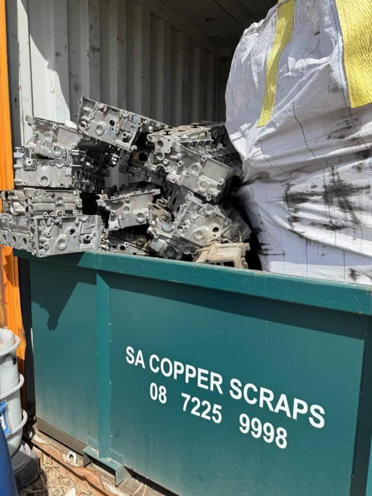 SA Copper Scraps scrap bin at the Green Fields yard