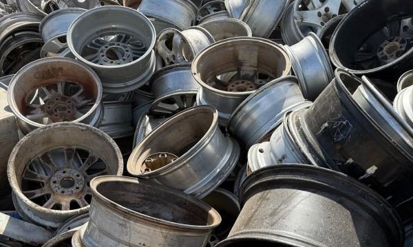 Alloy mag wheels sorted for scrap