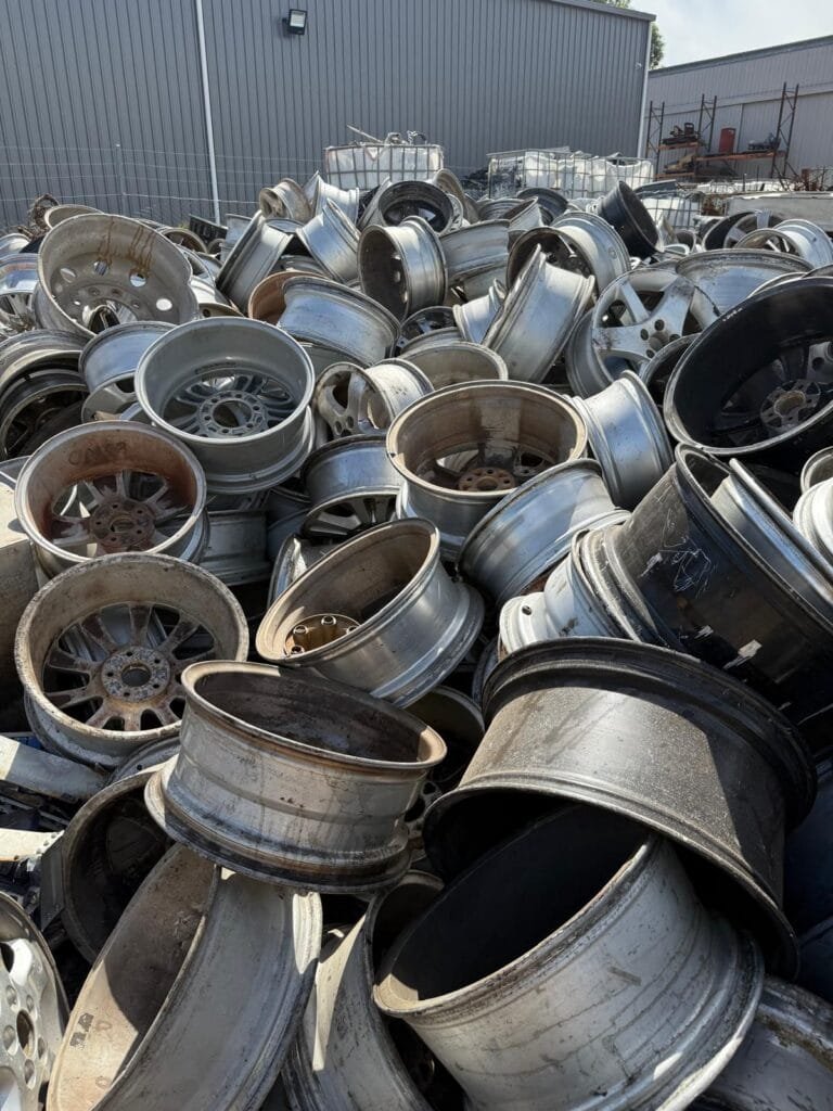 Alloy mag wheels sorted for scrap