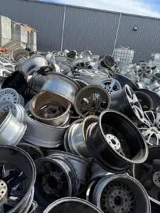 Mag wheel scrap ready for grading and weighing at SA Copper Scraps