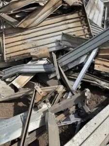 Steel sheet and ferrous section offcuts at the SA Copper Scraps yard