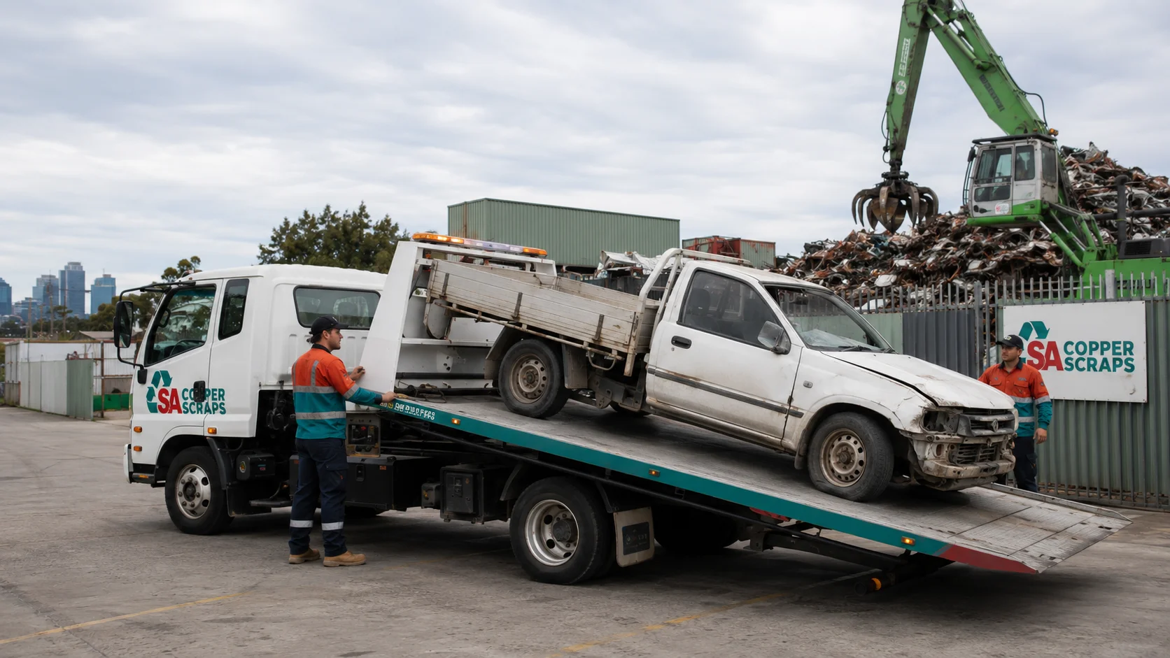 SA Copper Scraps yard and metal recycling work