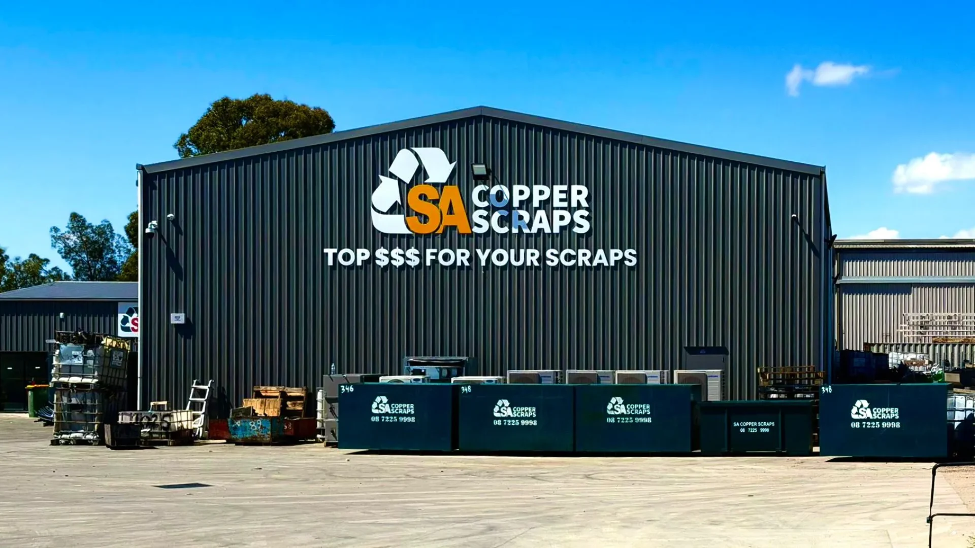 Sa Copper scrap yard banner